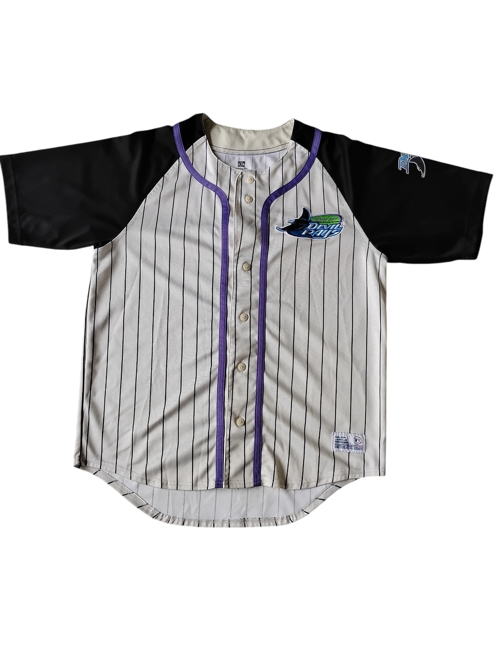 Dynasty MLB Cooperstown Collection Tampa Bay Devil Rays Baseball Jersey Size L